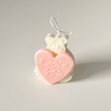 Load image into Gallery viewer, ILY bear candle
