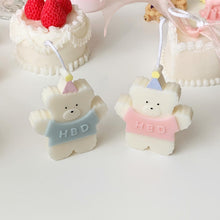 Load image into Gallery viewer, hbd bear candle
