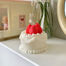 Load image into Gallery viewer, cream cake candle
