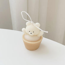 Load image into Gallery viewer, cupcake bear candle
